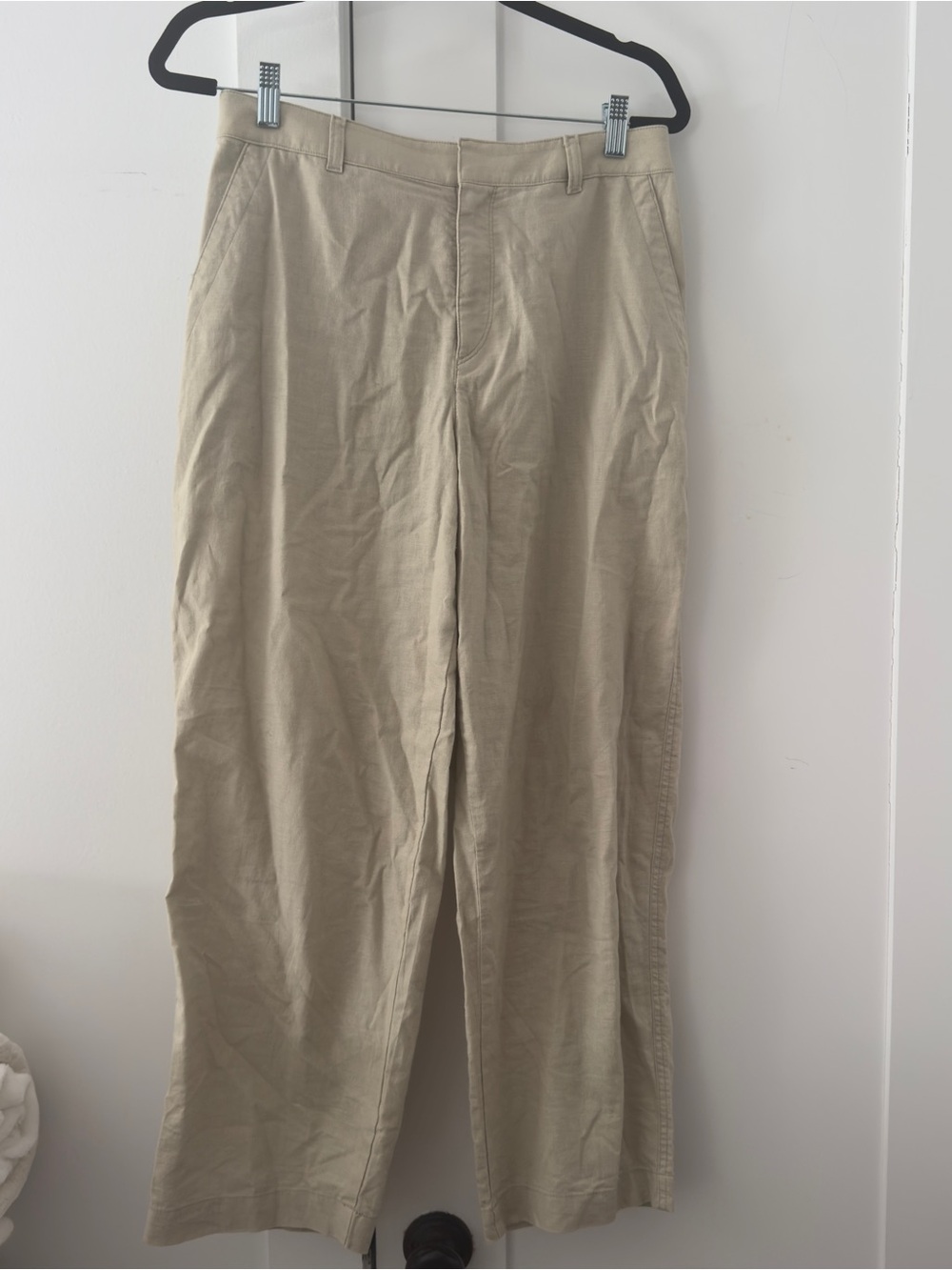 Uniqlo Women's Cropped Straight-Leg Pants - Light Khaki